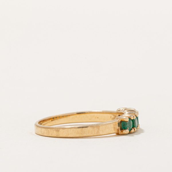 Five Stone Emerald Ring | 0.25ctw | SZ 6.25 | Cheap