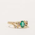 Emerald & Diamond Ring | 0.35ct, 0.08ctw | SZ 5.5 | Supply