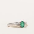 Emerald & Diamond Ring | 0.35ct, 0.02ctw | SZ 6.5 | Cheap