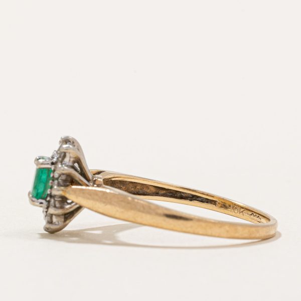 Emerald & Diamond Ring | 0.26ct, 0.12ctw | SZ 6 | Online Hot Sale