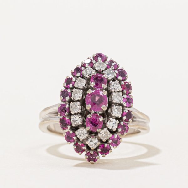 Ruby & Diamond Cocktail Ring | 1.00ctw, 0.28ctw | SZ 4.5 | Online