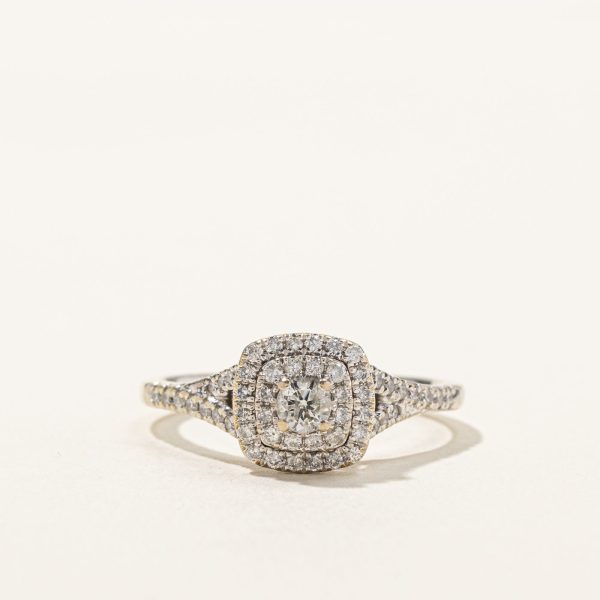 Halo Diamond Engagement Ring | 0.48ctw | SZ 7.25 | For Discount