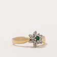 Emerald & Diamond Halo Ring | 0.05ct, 0.10ctw | SZ 6 | Online now