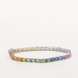 Rainbow Sapphire Tennis Bracelet | 12.08ctw | 7  | Online Hot Sale