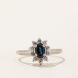 Sapphire & Diamond Halo Ring | 0.50ct, 0.05ctw | SZ 6.5 | Online Hot Sale