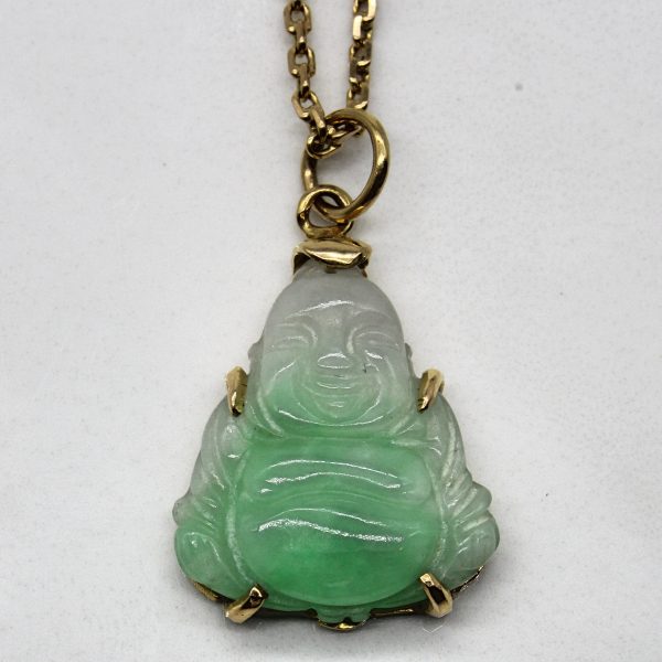 Jadeite Buddha 18k Necklace | 11.50ct | 24  | Online Hot Sale