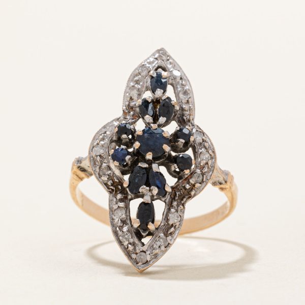 Sapphire & Diamond Cocktail Ring | 0.40ctw, 0.07ctw | SZ 6 | For Cheap