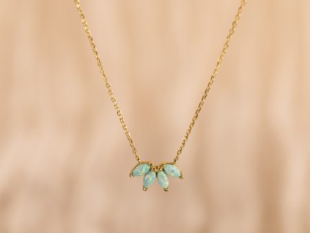 Turquoise Opal Marquise Necklace Fashion