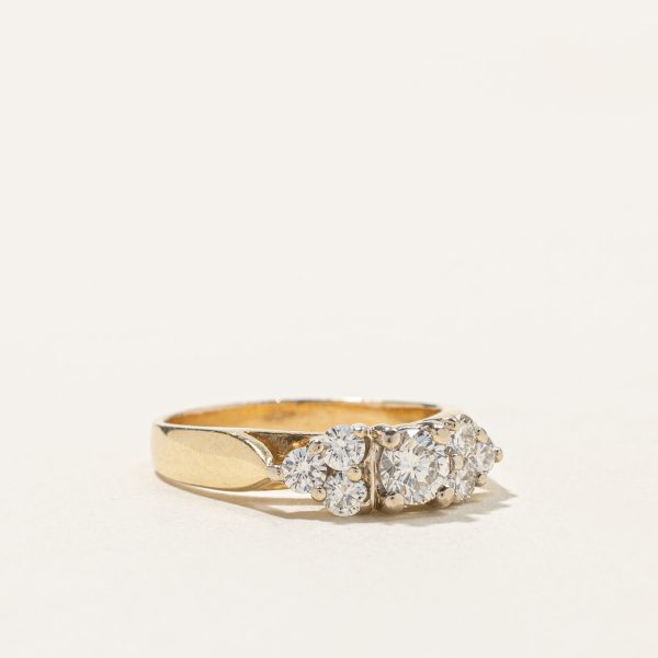 High Set Diamond Ring | 0.59ctw | SZ 5.75 | Cheap