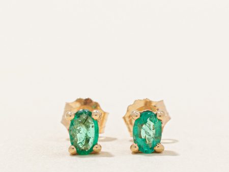 Emerald Stud Earrings | 0.32ctw | Discount