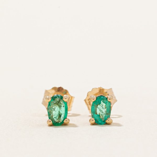 Emerald Stud Earrings | 0.32ctw | Discount