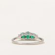 Emerald & Diamond Ring | 0.50ctw, 0.02ctw | SZ 7 | For Sale