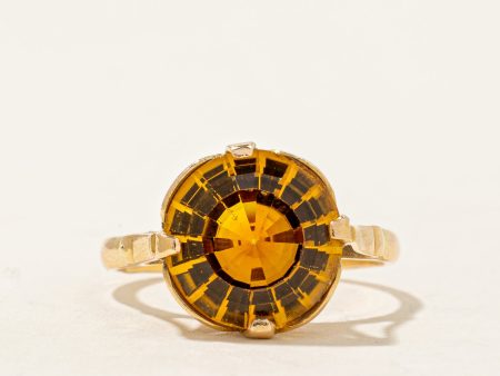 Yellow Synthetic Sapphire Cocktail Ring | 5.65ct | SZ 7 | Fashion