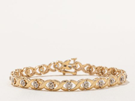 Illusion Set Light Brown Diamond Bracelet | 0.38ctw | 7  | Online Sale