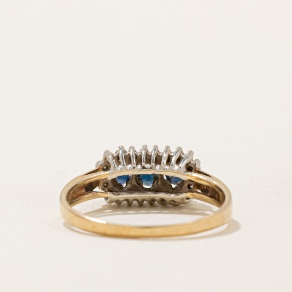 Sapphire & Diamond Halo Ring | 0.60ctw, 0.10ctw | SZ 6.75 | on Sale