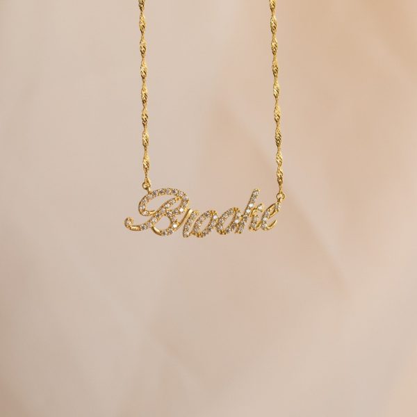 Elegant Pave Name Necklace Sale