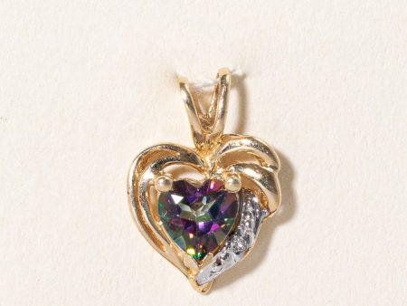 Mystic Topaz & Diamond Heart Pendant | 0.64ct, 0.005ct | Online