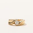 Old European Cut Diamond Bypass Ring | 0.41ct | SZ 6 | Fashion