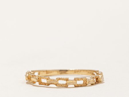 10k Yellow Gold Chain Link Ring | SZ 6.25 | on Sale