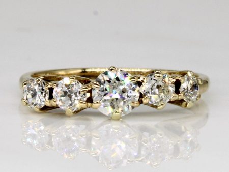 Old European Five Stone Diamond Ring | 1.01ctw | SZ 7.75 | Fashion