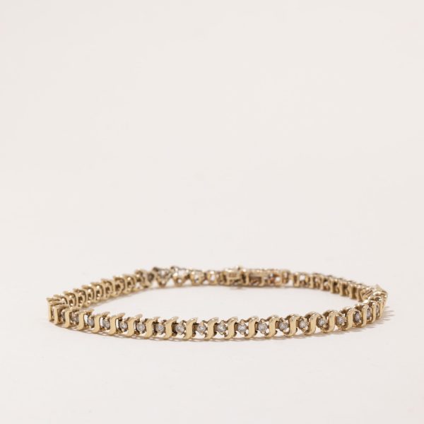 14k Yellow Gold Bracelet | 7.5  | 0.75ctw | For Cheap