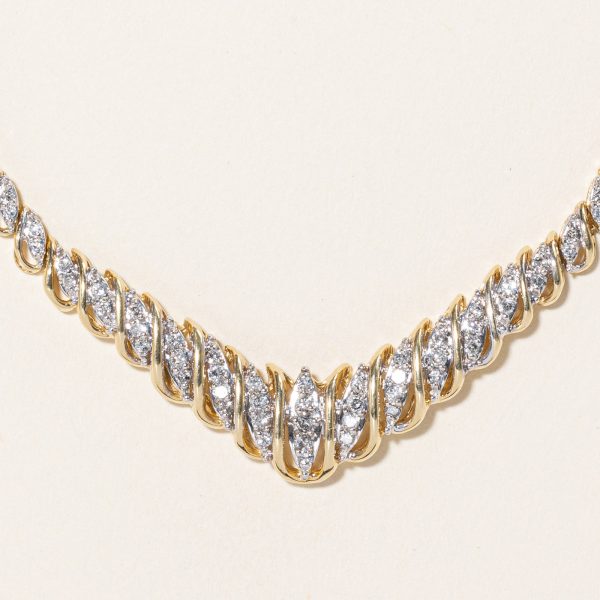 Illusion Set Diamond Necklace | 1.25ctw | 16  | For Discount