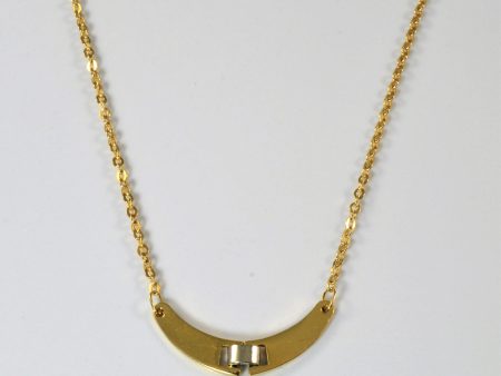 Yellow Gold Bar Necklace | 15  | Discount