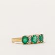 Emerald & Diamond Ring | 0.86ctw, 0.02ctw | SZ 5.5 | Online Sale