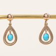 Turquoise Drop Earrings | 1.20ctw | For Sale