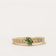 Emerald & Diamond Ring | 0.05ctw, 0.03ctw | SZ 4 | on Sale