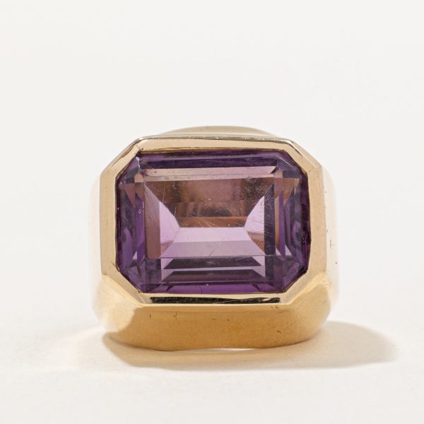 Emerald Cut Amethyst Cocktail Ring | 11.00ct | SZ 5 | Online Sale