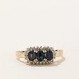 Sapphire & Diamond Halo Ring | 0.60ctw, 0.10ctw | SZ 6.75 | on Sale