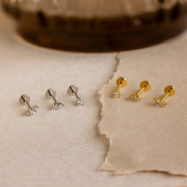 Tiny Diamond Flatback Studs Set For Discount