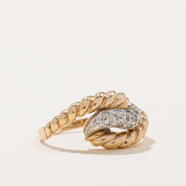 Pave Set Diamond Twisted Ring | 0.22ctw | SZ 7.75 | Online