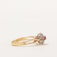 Ruby & Diamond High Set Ring | 0.18ct, 0.16ctw | SZ 7.5 | Online now