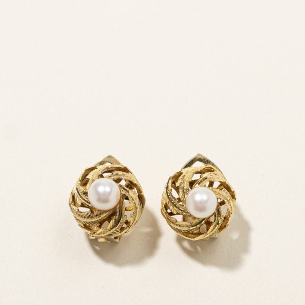 Pearl Textured Earrings For Cheap