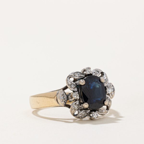 Sapphire & Diamond Cocktail Ring | 1.20ct, 0.10ctw | SZ 6.25 | Supply