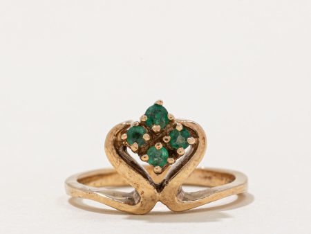 Ornate Emerald Ring | 0.08ctw | SZ 6.5 | For Discount