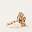 Sapphire & Diamond Abstract Cocktail Ring | 0.13ctw, 0.03ctw | SZ 5 | Online