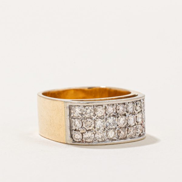 Pave Set Diamond Soft Square Band | 1.00ctw | SZ 6.5 | For Discount