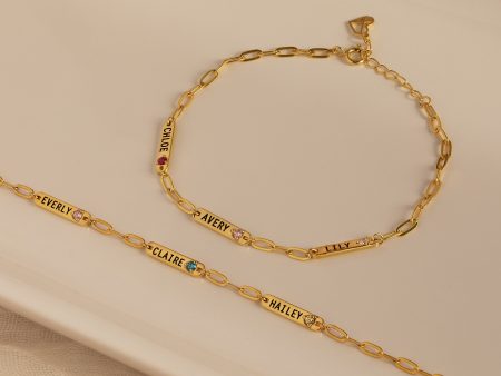 Mini Name Birthstone Bracelet Online Sale