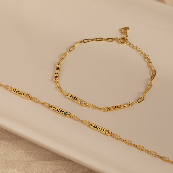 Mini Name Birthstone Bracelet Online Sale