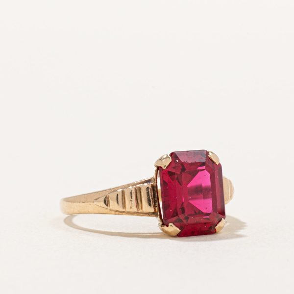 Synthetic Ruby Cocktail Ring | 4.70ct | SZ 7 | Online