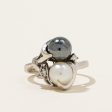 Hematite, Pearl & Diamond Ring | 3.00ct, 1.40ct, 0.02ctw | SZ 2.75 | Fashion