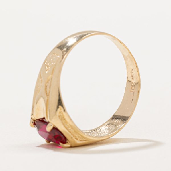 Synthetic Ruby Cocktail Ring | 1.00ct | SZ 9 | For Discount