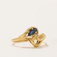 Sapphire & Diamond Bypass Ring | 0.25ct, 0.005ct | SZ 7.75 | Fashion