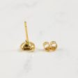 18k Yellow Gold Moon Stud Earrings For Sale