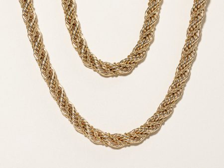 Tiffany & Co.  Vintage Twisted Rope Necklace & Bracelet Set | 14k | 16  & 8  Online Hot Sale