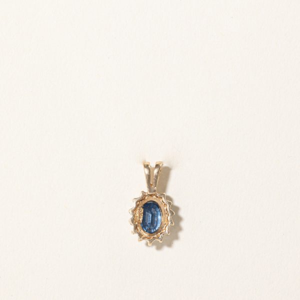 Sapphire & Diamond Halo Pendant | 1.00ct, 0.10ctw | Online