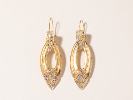 18K Yellow Gold Diamond Drop Earrings | 0.55ctw | Fashion